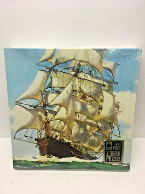 Hoyle - 550 Piece Jigsaw Puzzle SEALED - 1985 - High Seas Clipper -Boats 18 x 24