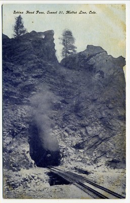 Postcard Colorado Sphinx Head Pass Tunnel 31 Moffat Line 1909 A-07 | eBay