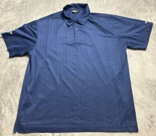 Quik Trip 2011 Nike Golf Dri-Fit Men’s XL Blue Striped Collared Short Sleeve