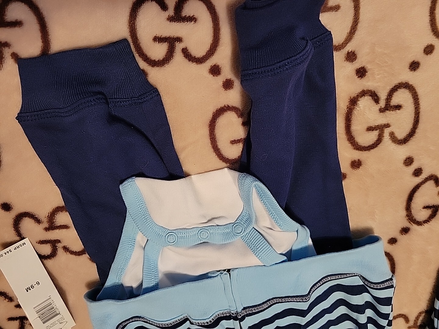 Dkny Baby 6-9 Month 3 Piece Set Boys Blue Stripes image 5
