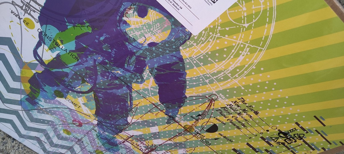 4 X Ikea BILD 2 wall art poster ken Hurd cosmos Space Astronaut