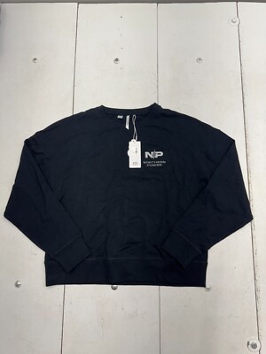 Travis Matthew Black Cloud Terry Northern Power Pullover Sweat Shirt Womens Sz L