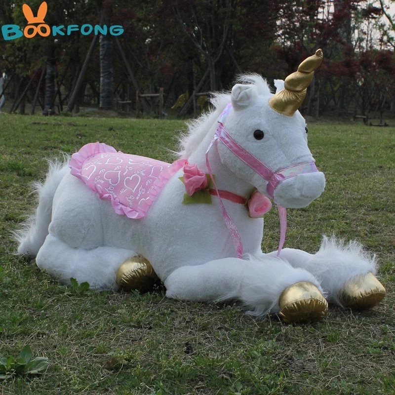 Large White relly Plush Unicorn
