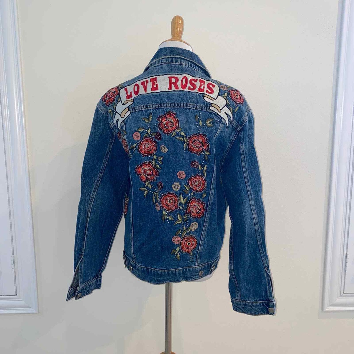 ZARA PREMIUM COLLECTION DENIM JACKET OVERSIZED EMBROIDERED