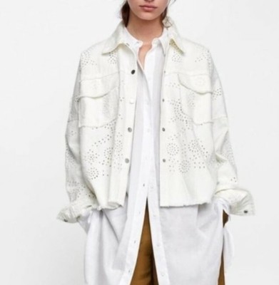 white eyelet jacket