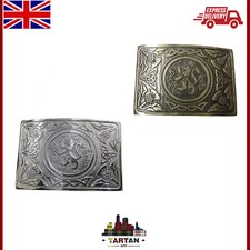 Tartancity Lion Rampant Kilt Belt Buckle - Chrome Antique Finish