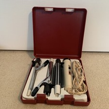 Conair Twist n Curl Trio Vintage 5 Pcs Include 2 Irons, 1 Brush, Handle Case