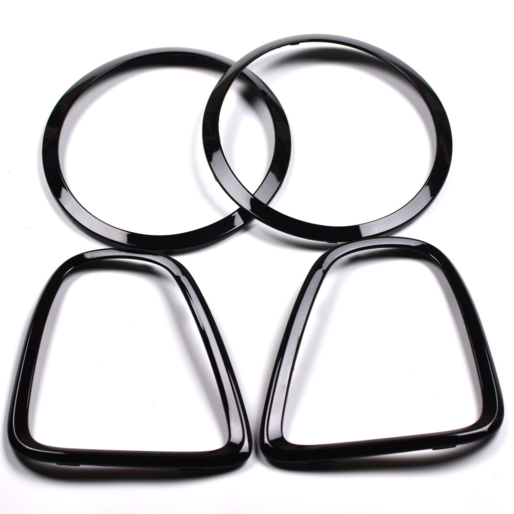 4pc Headlight+Tail Light Trim Ring Bezel Cover For Mini Cooper R55 R56 R57 12-15