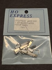 HO Express 12x 6 Pair Silver Plated Ski Type Pick Up Shoes Thunderjet 500 NEW