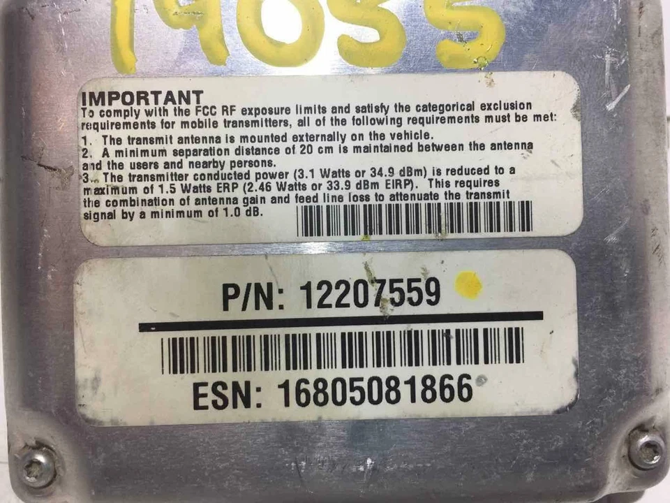 Chevrolet Avalanche 2002 transceptor GPS fabricante de equipos originales # 12207559 Foto 3 de 4