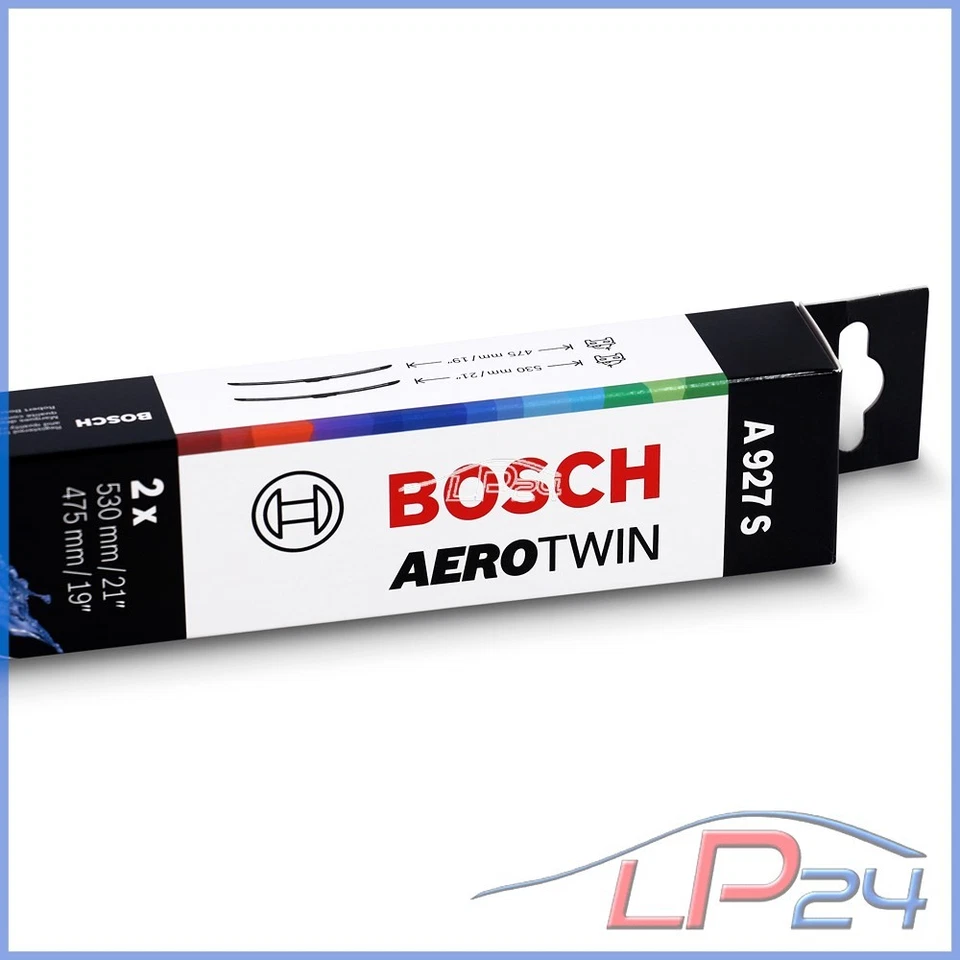 JEU BALAIS D'ESSUIE-GLACE AVANT BOSCH AEROTWIN A927S POUR MAZDA 3 BK 2003-08 - Photo 2/4