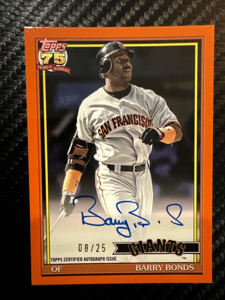 Barry Bonds Topps Serial Numbered Baseball Sports Trading Cards
