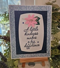 STAMPIN UP CARD KIT- A LITTLE KINDNESS MAKES A BIG DIFFERENC Makes 4-Set #25.560