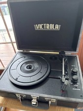 Victrola Suitcase Record Player 3-speed Turntable For Parts Or Repair Not Tested
