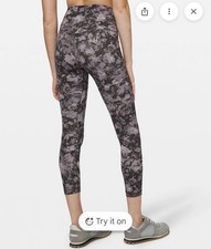 LULULEMON Align 25" Pant Size 8 Floral Illusion Ice Grey Multi 98