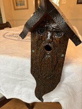 Birdhouse Hand Carved Cedar Wood Old Bearded ...