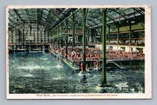 Antique California Postcard SAN FRANCISCO Sutro Baths 1907