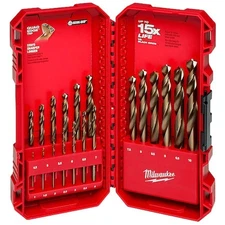 Milwaukee Tool 48-89-2530 19 Pc. Red Helix Cobalt Metric Drill Bit Set