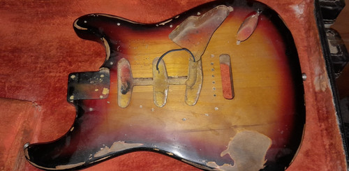 1962 / 1963 Vintage Pre CBS Sunburst Light Alder Fender Stratocaster Body
