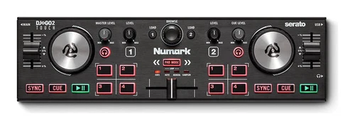 Numark DJ2GO2 Touch Portable 2-Channel DJ Controller w/ Capacitive Jog Wheels JP