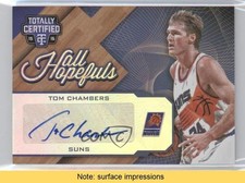 2015-16 Panini Totally Certified Mirror 19/25 Tom Chambers #HH-TC Auto READ 0o9