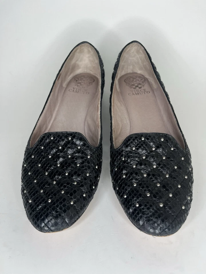 Vince Camuto Mujer Liliana 2 Mocasín Plano Acolchado Corcho Tachonado Gema Sin Cordones 9.5B Foto 2 de 4