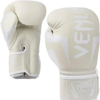 Venum Elite Boxing Gloves 14oz White Off White Pro Training Sparring MMA Gloves