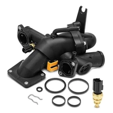  Engine Coolant Thermostat Housing Assembly Compatible with Jaguar S-Type 2003 