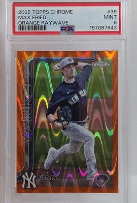 2025 Topps Chrome - Max Fried #39 Orange Raywave Refractor /25