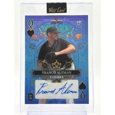 2024 Wild Card 5 Card Stacked Deck Franco Aleman Blue Auto 2/2 SSP Guardians RC