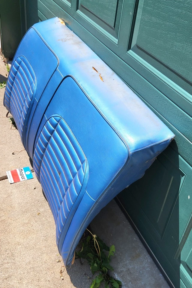 Dodge Charger R/T 500 Road Runner GTX Satellite 1971 1972 asiento superior trasero azul Foto 2 de 4