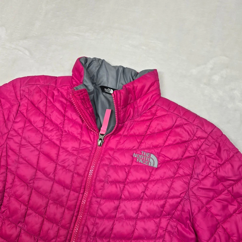 Chaqueta Thermoball The North Face Niñas XL 18 Rosa Cremallera Completa Puffer Acolchada Foto 4 de 4