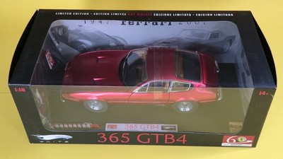 Ferrari 365GTB4 Daytona,rot met., 60 Jahre Hot Wheels ELITE 1/18 neu versiegelt 