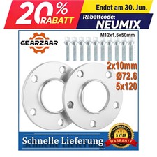 Spurverbreiterung 5x120 2x10mm FÜR BMW E36 E46 E90 E91 E92 E60 E61 Spurplatten