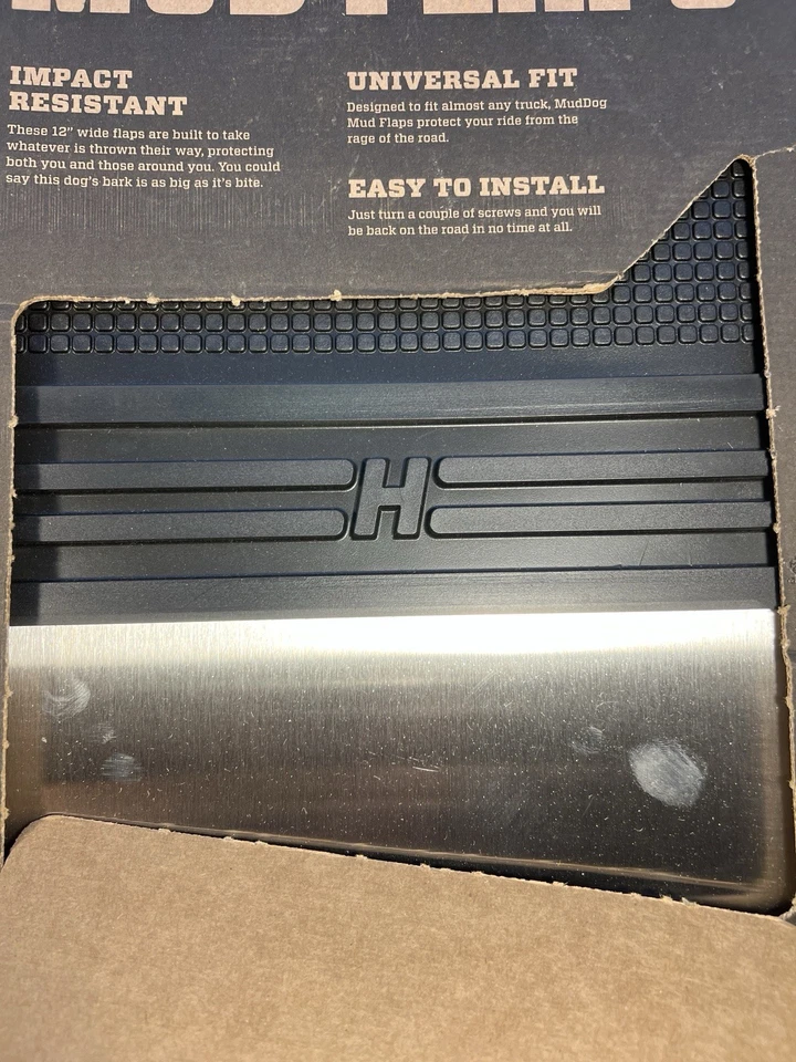 Передние грязевые щитки Husky Liners MudDog 12 дюймов с универсальным весом сделано в США 55001 - Изображение 3 из 4