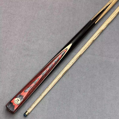 Taylor Made 57'' zweiteiliges Queue Pro Spin Tip handgefertigt in Großbritannien - schwarz & rot