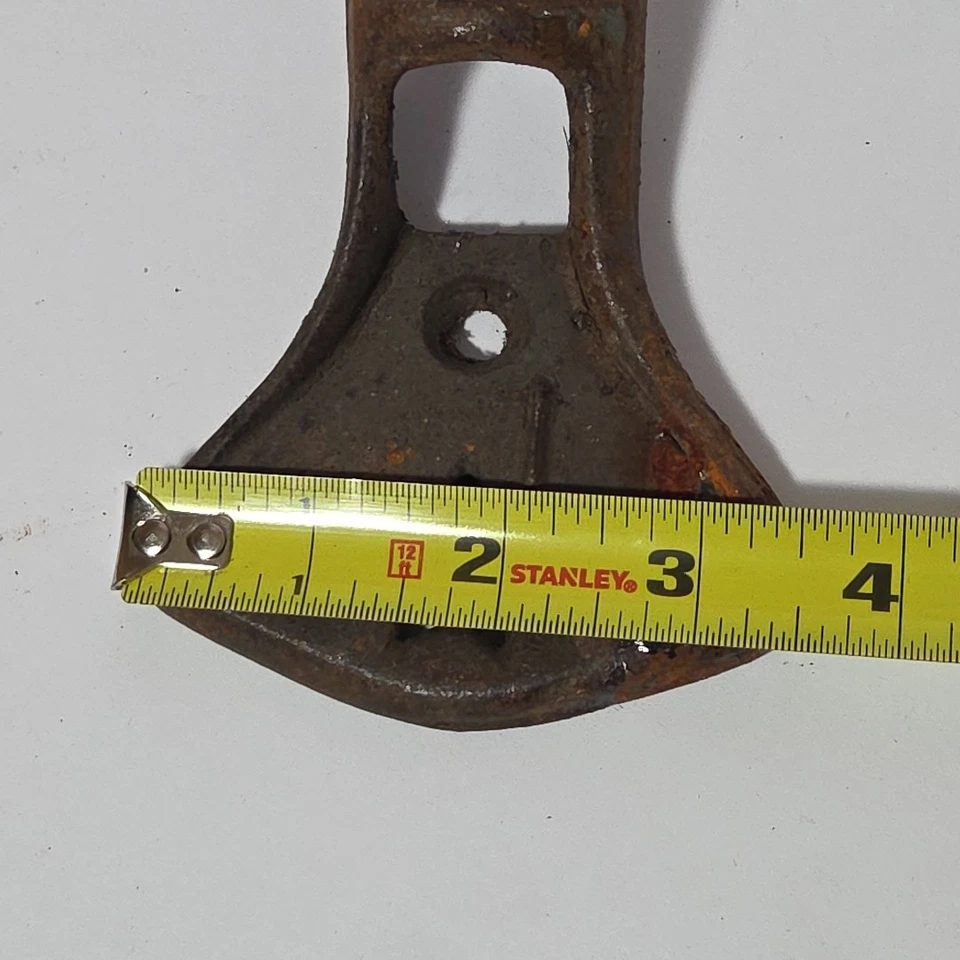 Винтажный антикварный старый чугунный стальной держатель для американского флагштока кронштейн настенное крепление - Изображение 4 из 4