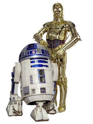 C-3PO R2-D2 Star Wars Resin Modellbausatz Maßstab 1:6 Diorama Display Base unbemalt