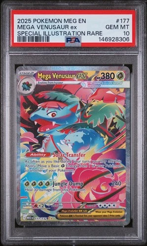 PSA 10 Mega Venusaur ex SIR Mega Evolution 177/132 Pokemon Card Holo 2025 MEG EN