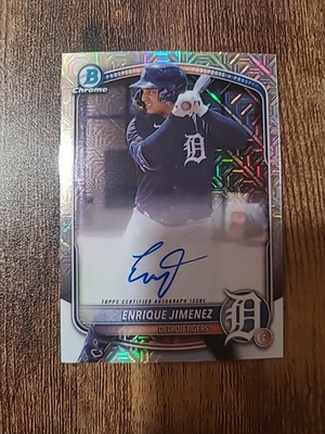 #ad 2025 Topps Bowman Chrome Mojo #BMA EJ Enrique Jimenez Auto Tiger HD $6.00
