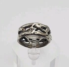 Sterling Silver Vintage Handmade Brutalist Ring Size 10