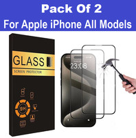 2PACK Tempered Glass Screen Protector for iPhone 17 16 15  14 13 12 11 Pro Max