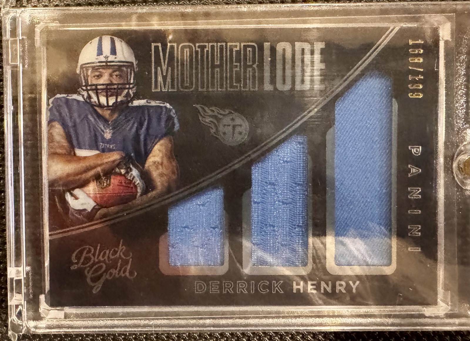 Derrick Henry Panini Black Gold Mother Lode Triple Memorabilia #ML24 White Gold