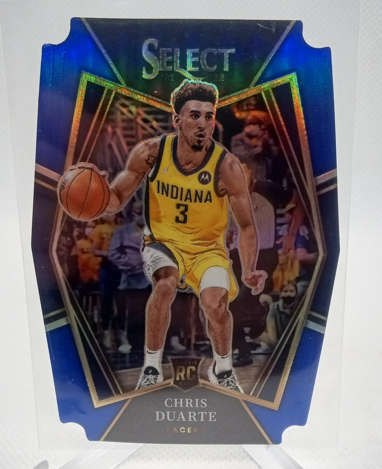 2021-22 Panini Select #146 Chris Duarte Blue Prizms Die Cut #/249 Rookie