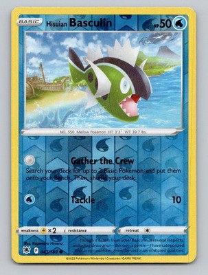 Reverse Holo Hisuian Basculin 043/189 Common Astral Radiance Pokemon
