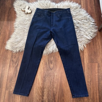 Ming Wang Jeans 360 Stretch Blue Jeans Size 12 Dark Wash Pull On