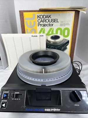 Kodak Carousel 4400 Slide Projector Remote Box, Slide Tray Parts Only Not Tested