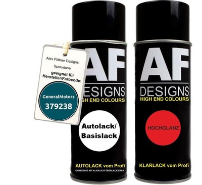Autolack Spraydose Set  GeneralMotors 379238 Dark Bright Teal Metallic Basislack