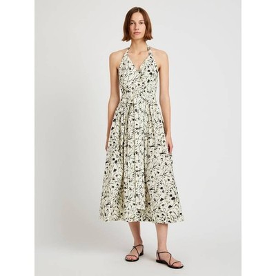 Proenza Schouler Ellison Halter Dress in Light Butter Black 4 | eBay