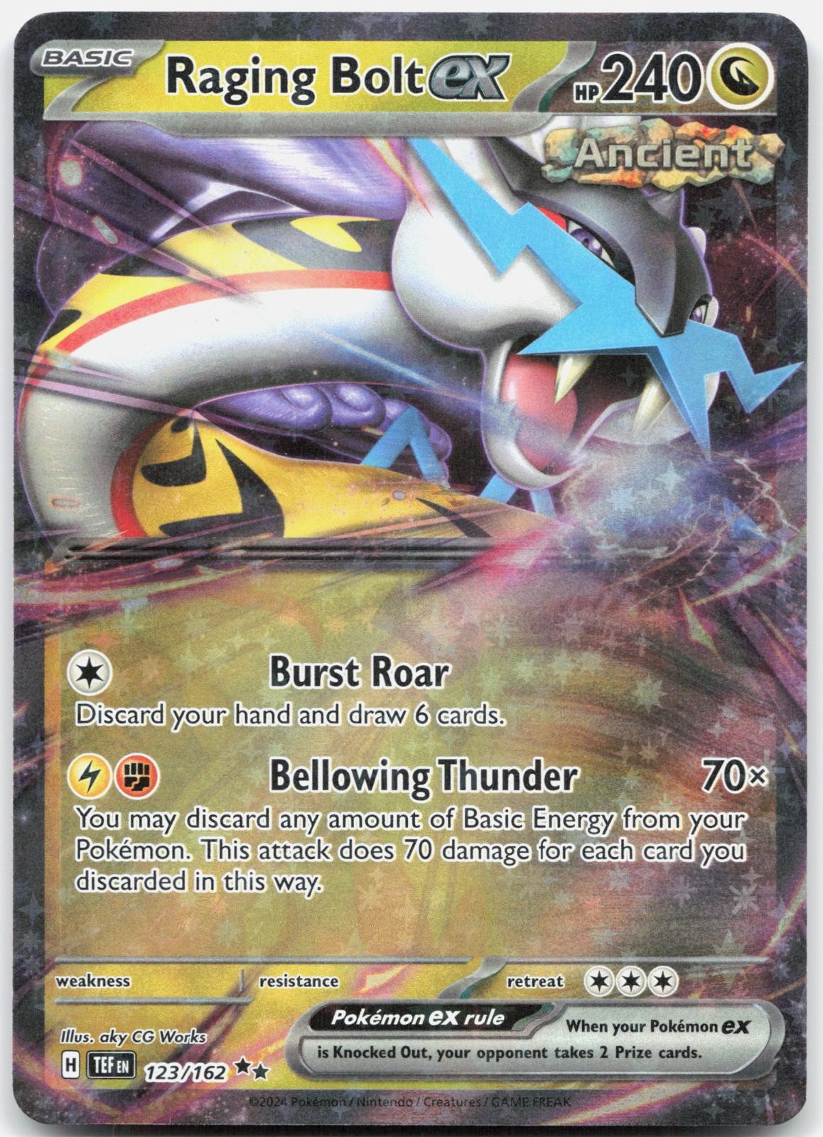 Raging Bolt ex 123/162 Double Rare Temporal Forces Pokemon Near Mint